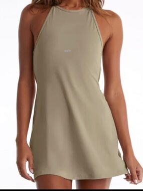 SET Active Beige Halter Neck Mini Dress